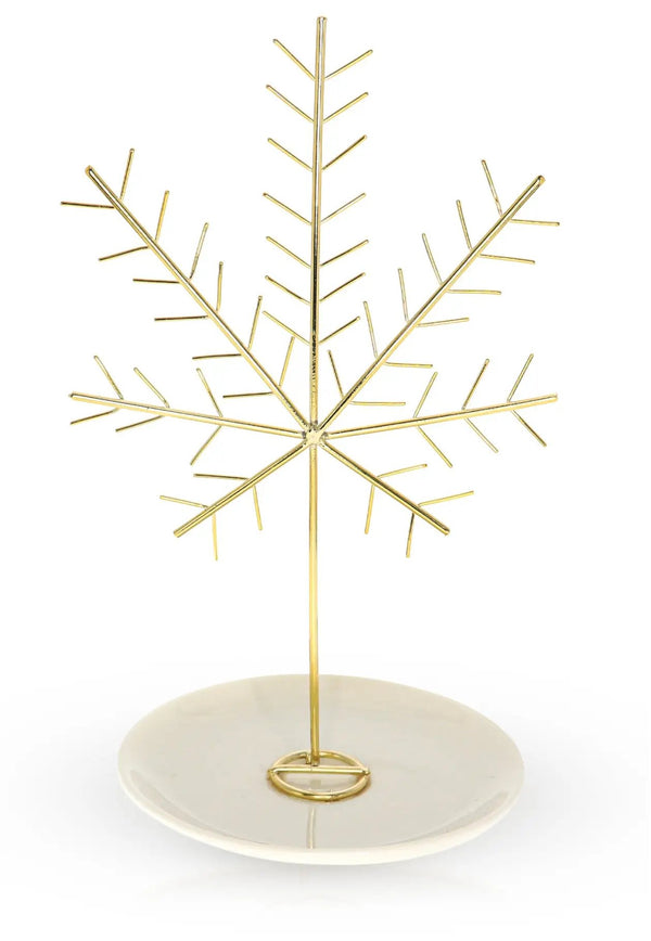 Display and organize your jewelry with this distinctively designed Cannabis Leaf Jewelry Tree and ivory ceramic dish.