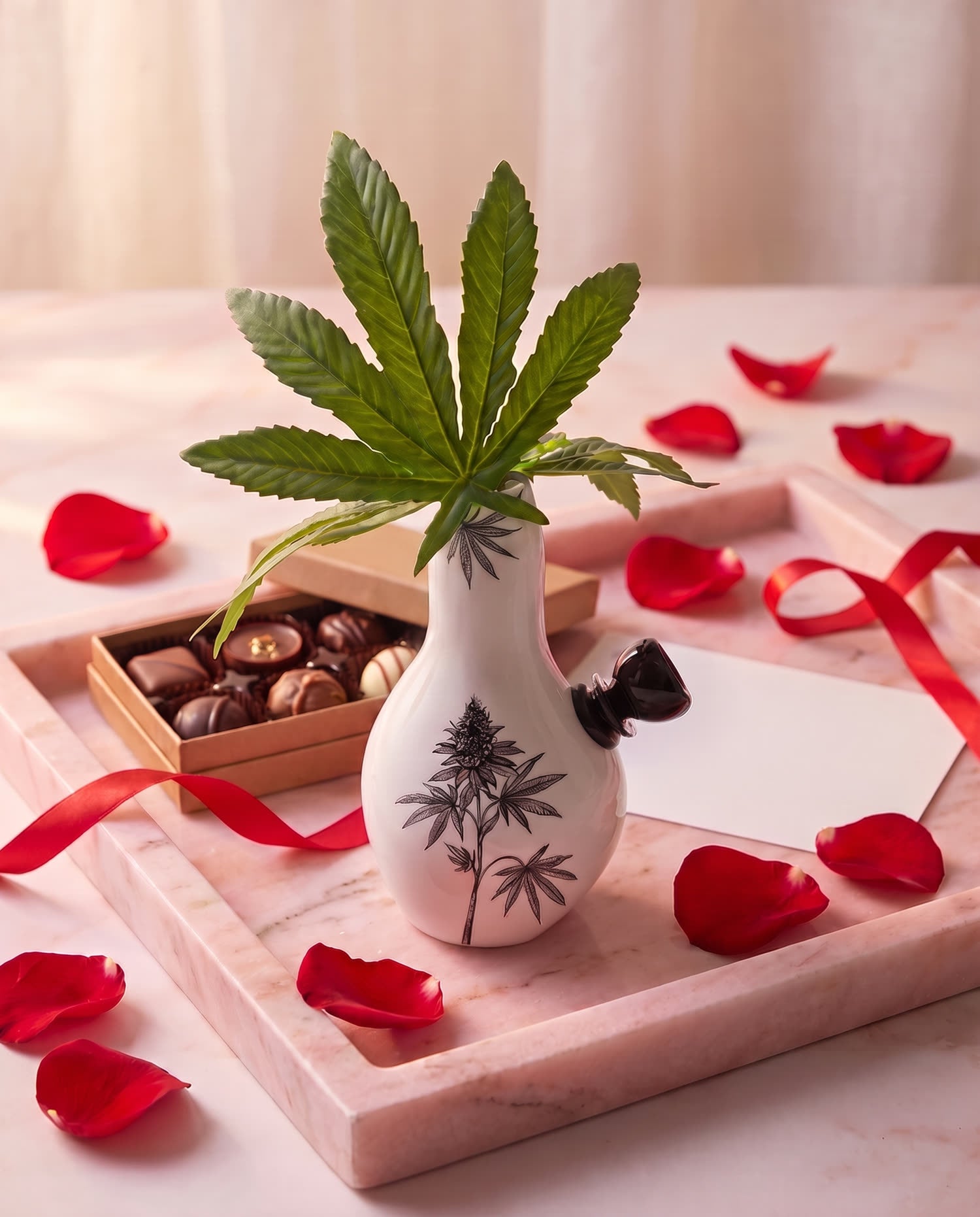 Chocolates and petals