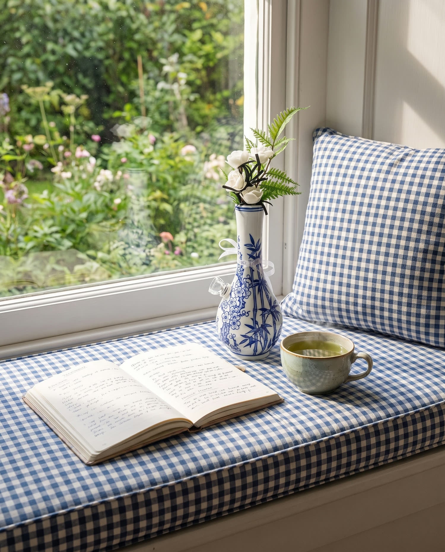 Gingham and green tea