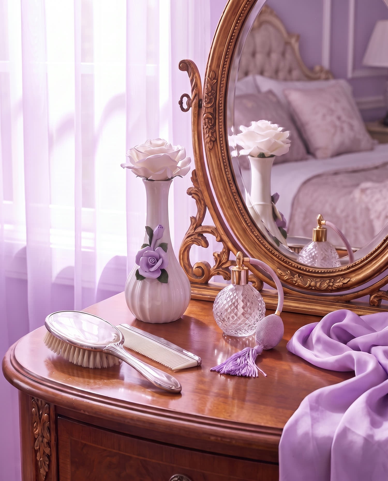 Lilac silk and morning light