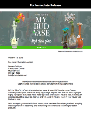 My Bud Vase™ Official Press Release