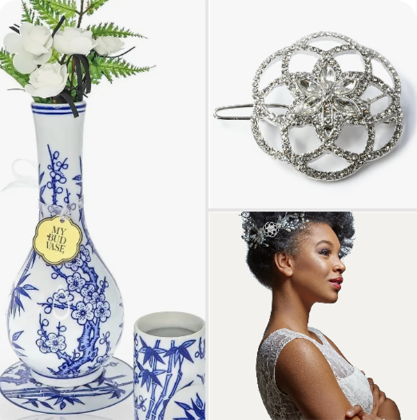 ✨ Luck Styled in Crystal Luck Vase Bong + Flower of Life Barrette Bundle