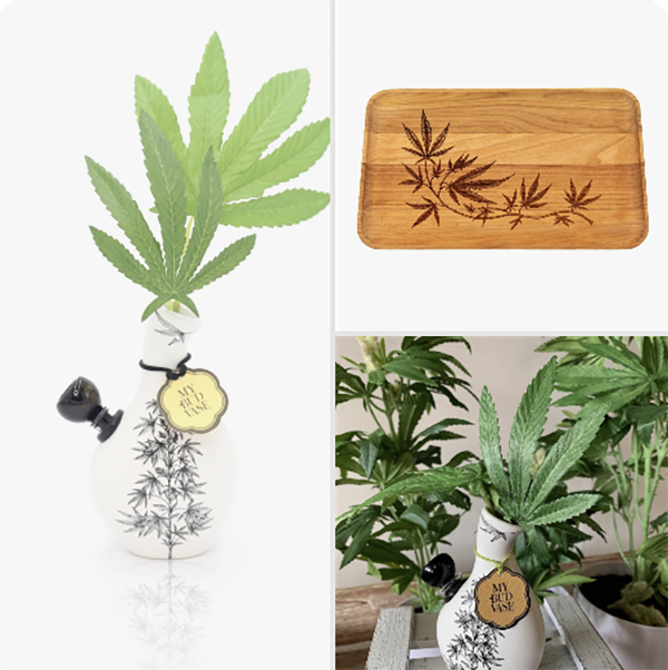 🌿 The Art of the Session Love Bud Vase Bong + Leaf Rolling Tray Bundle