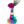 Load image into Gallery viewer, Beautiful iridescent bong that looks like a flower vase. Made to look like carnival glass this vase shines in different colors. Comes with a purple bowl or slide to match and a peacock feather and faux purple rose to disguise your bong into a vase.  
