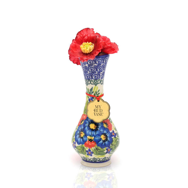 Poppy My Bud Vase with Flowers