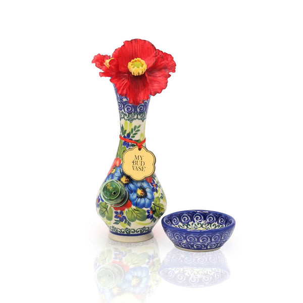 My bud vase next to artisan bowl